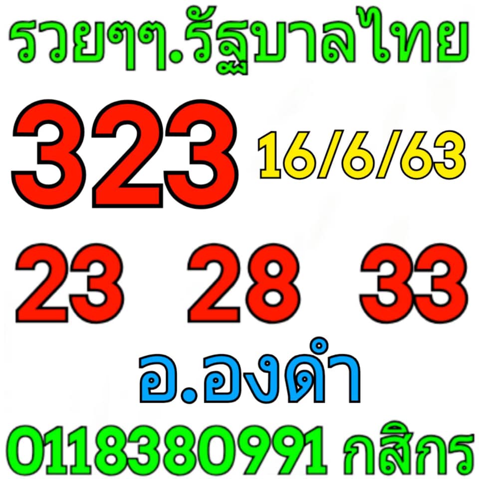 แนวทางหวยฮานอย 16/6/63 