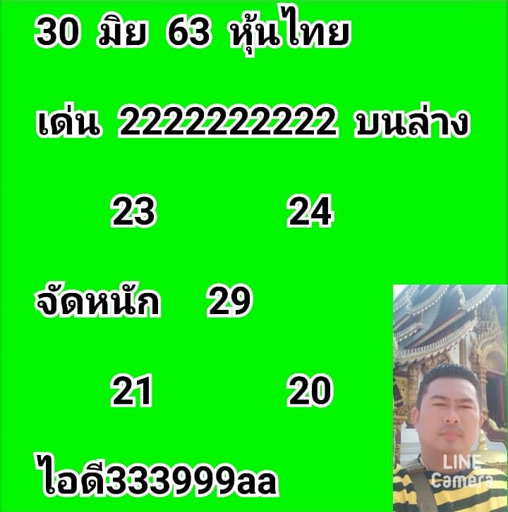 แนวทางหวยฮานอย 30/6/63 