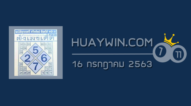 ผังเลขเด็ด 16/7/63