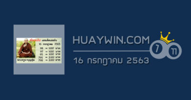 หวยพระครูบาบุญชุ่ม 16/7/63