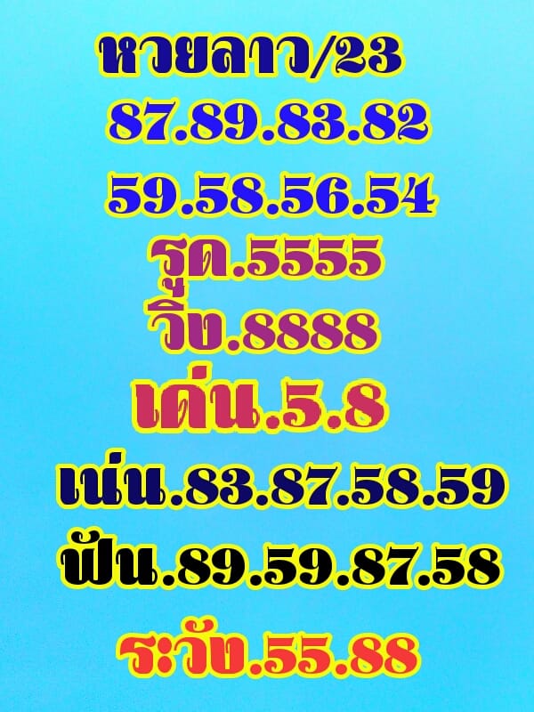 หวยลาววันนี้ 23/7/63 