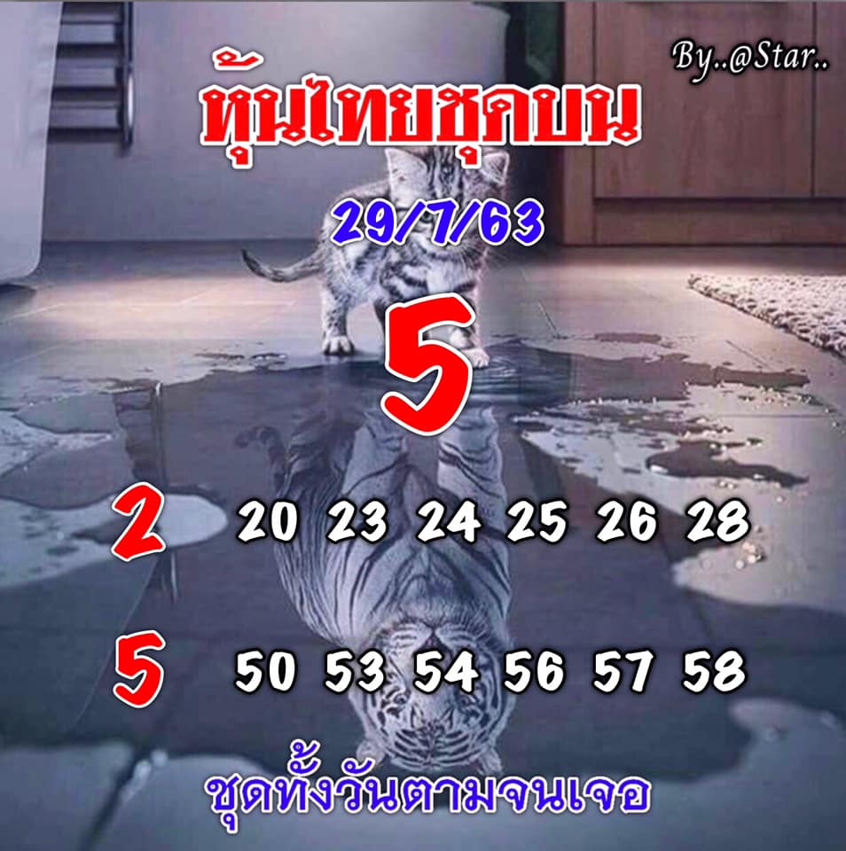 หวยหุ้นวันนี้ 29/7/63 