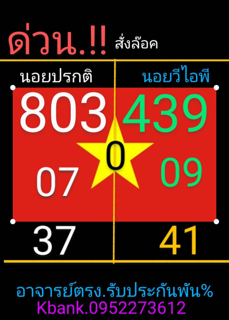 แนวทางหวยฮานอย 5/7/63