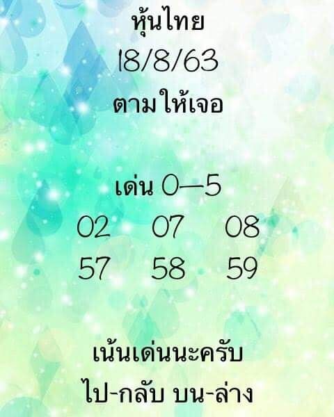 หวยหุ้นวันนี้ ชุดที่ 14