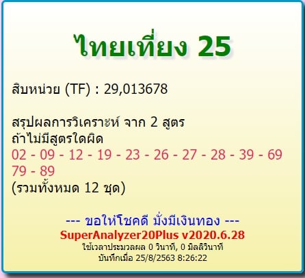 หวยหุ้นวันนี้ ชุดที่ 6