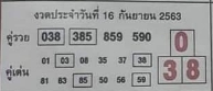 หวยคู่รวย คู่เด่น 16/9/63