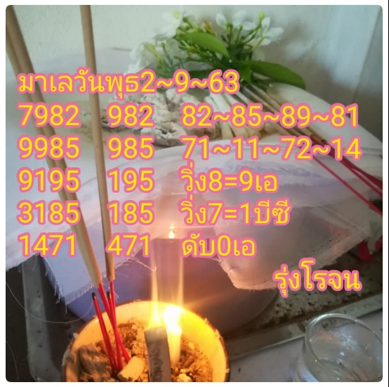 หวยมาเลย์วันนี้ 2/9/63 ชุดที่ 1