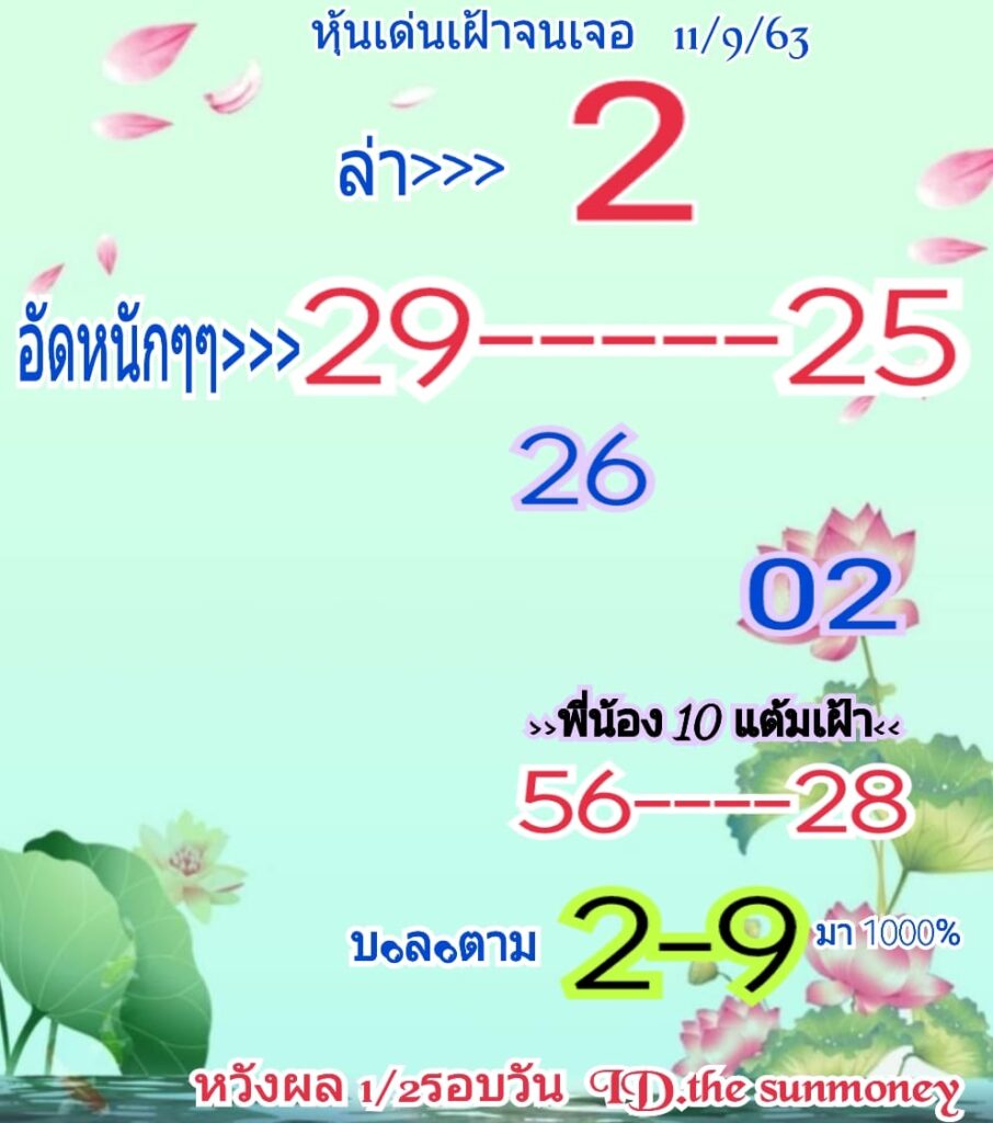 หวยหุ้นวันนี้ ชุดที่ 9