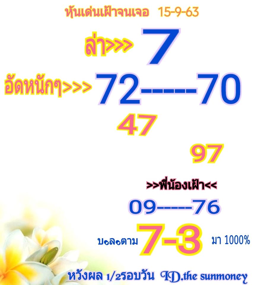 หวยหุ้นวันนี้ ชุดที่ 6