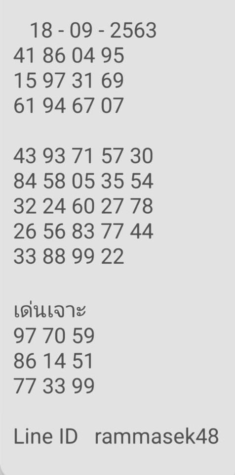 หวยหุ้นวันนี้ 18/9/63 