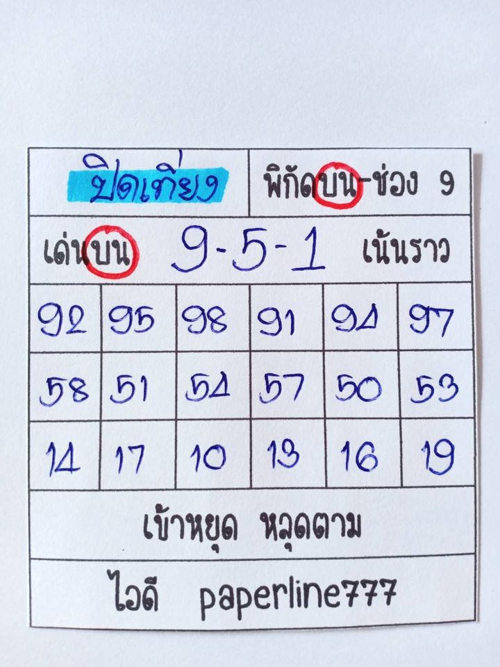 หวยหุ้นวันนี้ ชุดที่ 9