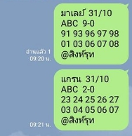 หวยมาเลย์วันนี้ 31/10/63 ชุดที่ 9