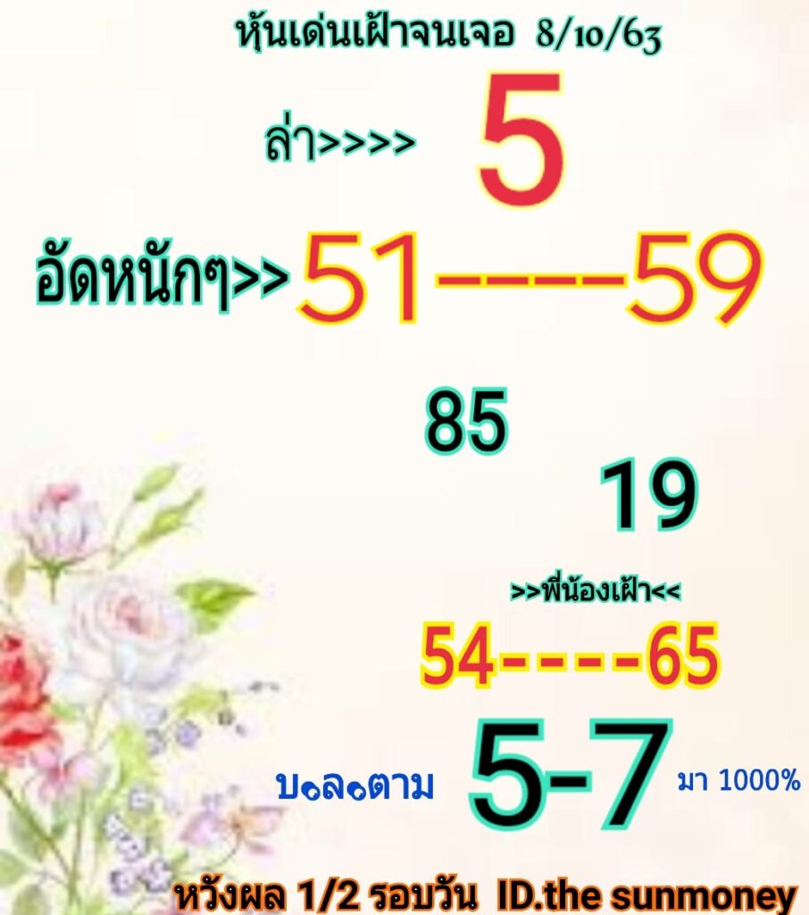 หวยหุ้นวันนี้ ชุดที่ 6