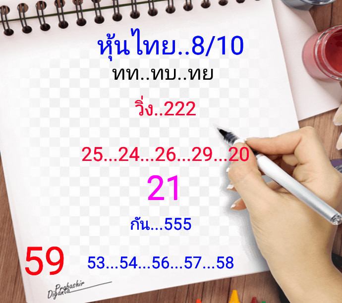 หวยหุ้นวันนี้ 8/10/63 