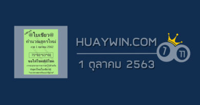 หวยใบเขียว 1/10/63