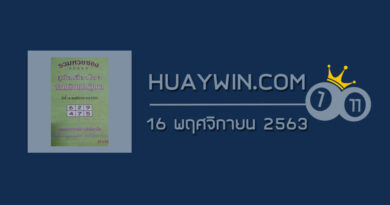 หวยปกเขียว 16/11/63