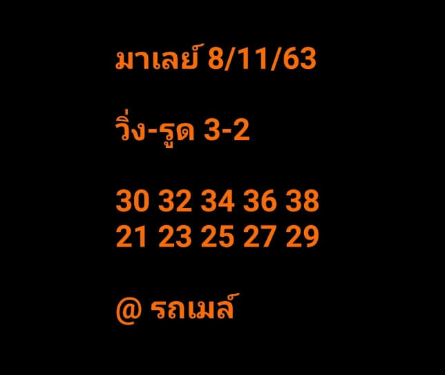 หวยมาเลย์วันนี้ 8/11/63 ชุดที่ 1