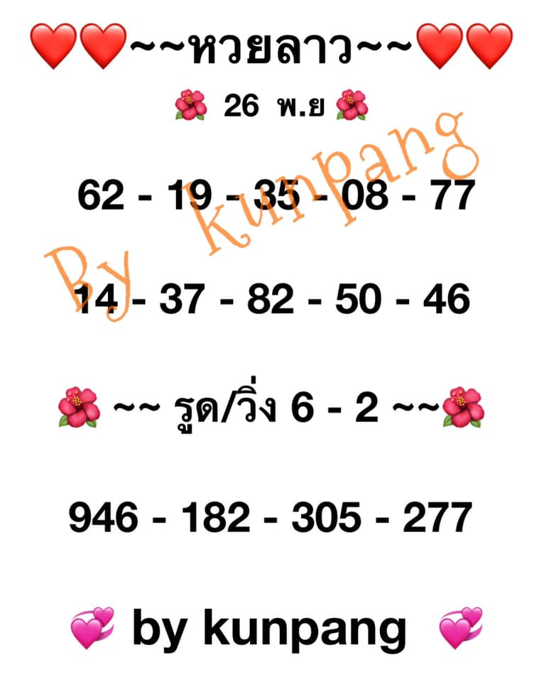หวยลาววันนี้ ชุดที่ 1