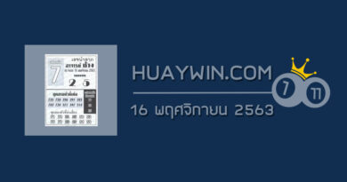 หวยอาจารย์ช้าง 16/11/63