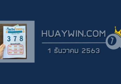 หวยใบเงินใบทอง 1/12/63