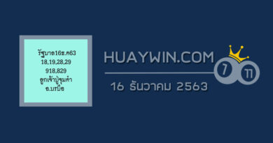 หวยลูกเจ้าปู่จุมคำ 16/12/63