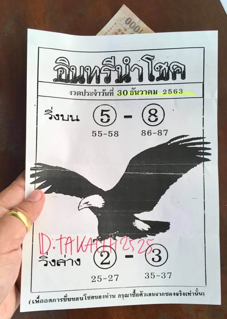 หวยอินทรีนำโชค 30/12/63