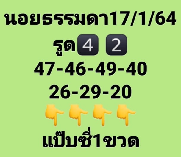 แนวทางหวยฮานอย 17/1/64 
