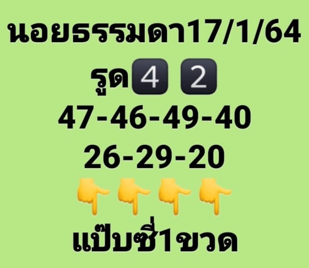 แนวทางหวยฮานอย 17/1/64 