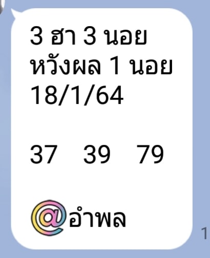 แนวทางหวยฮานอย 18/1/64 