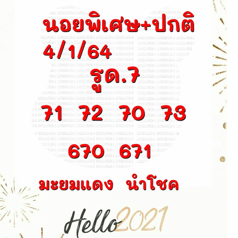 แนวทางหวยฮานอย 4/1/64