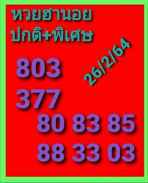 แนวทางหวยฮานอย ชุดที่ 1