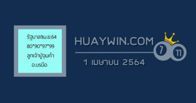 หวยลูกเจ้าปู่จุมคำ 1/4/64 