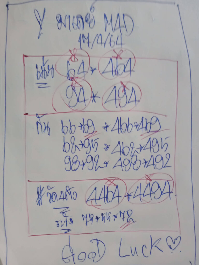 หวยมาเลย์วันนี้ 17/4/64 ชุดที่ 9