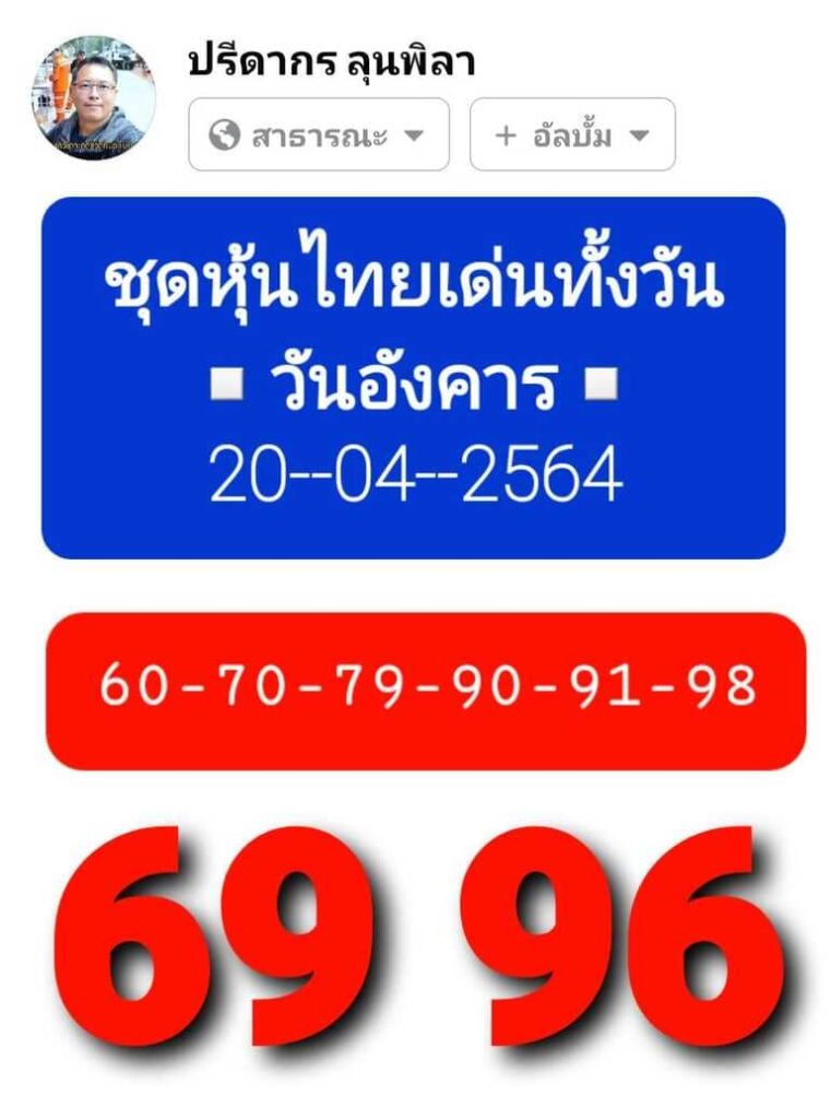 หวยหุ้น 20/4/64 ชุดที่ 10