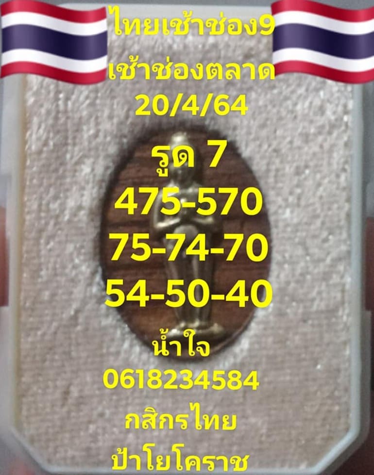 หวยหุ้น 20/4/64 ชุดที่ 2