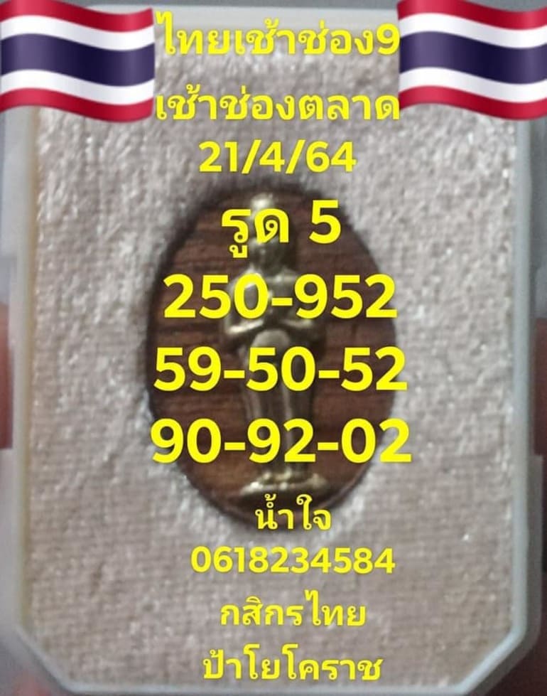 หวยหุ้น 21/4/64 ชุดที่ 1