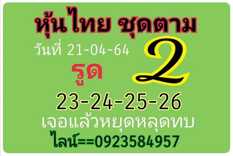 หวยหุ้น 21/4/64 ชุดที่ 3