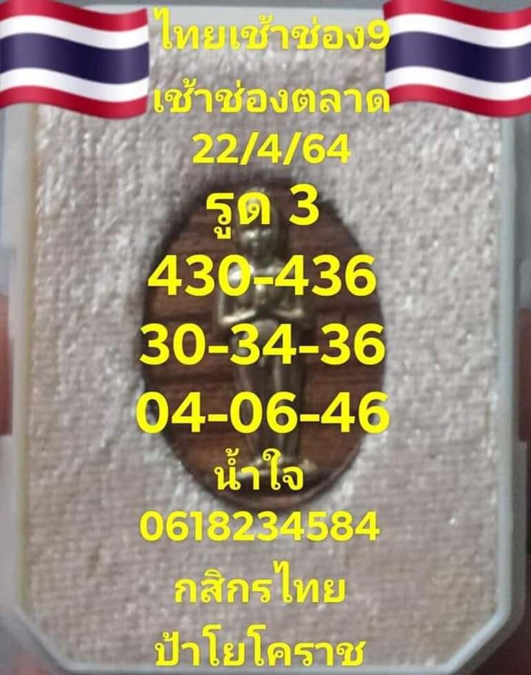 หวยหุ้น 22/4/64 ชุดที่ 1