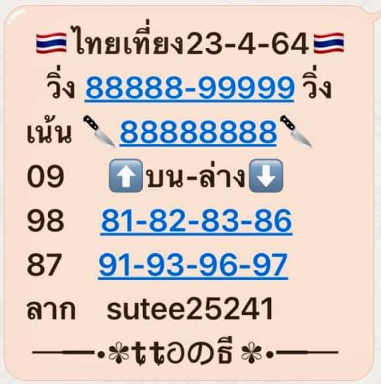 หวยหุ้น 23/4/64 ชุดที่ 4