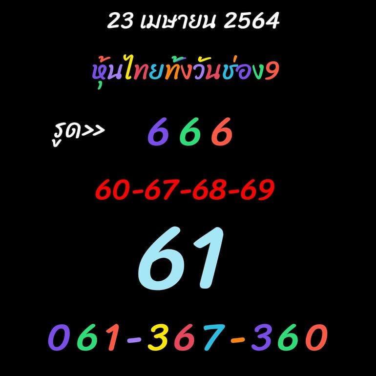 หวยหุ้น 23/4/64 ชุดที่ 8