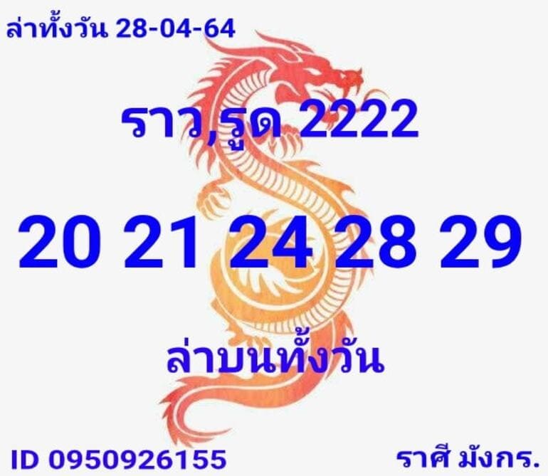 หวยหุ้น 28/4/64 ชุดที่ 4