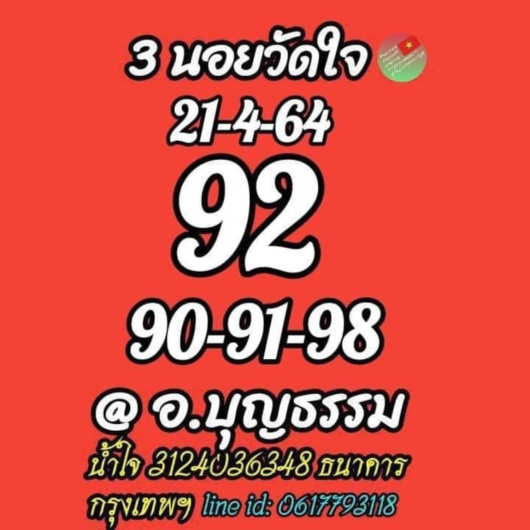 หวยฮานอย 21/4/64 ชุดที่ 7