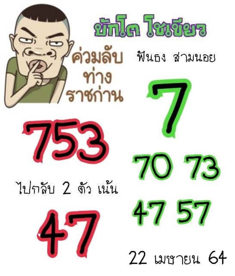 หวยฮานอย 22/4/64 ชุดที่ 6