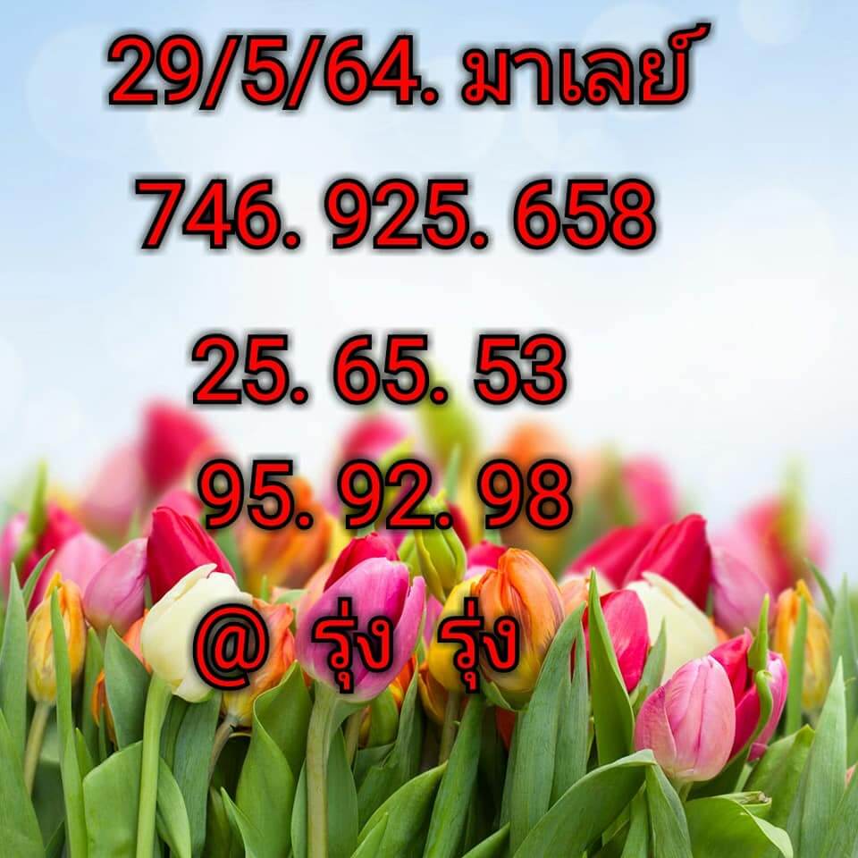 หวยมาเลย์วันนี้ 29/5/64 ชุดที่ 10