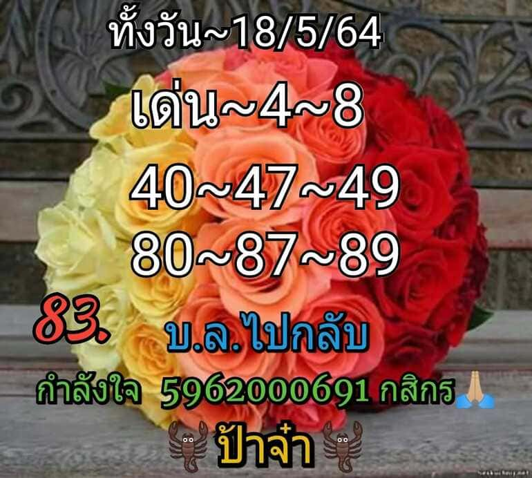 หวยหุ้น 18/5/64 ชุดที่ 9