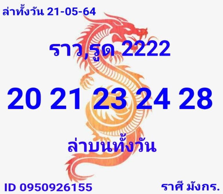 หวยหุ้น 21/5/64 ชุดที่ 7