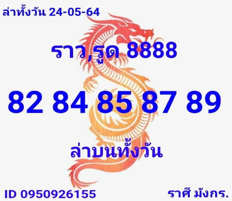 หวยหุ้น 24/5/64 ชุดที่ 6