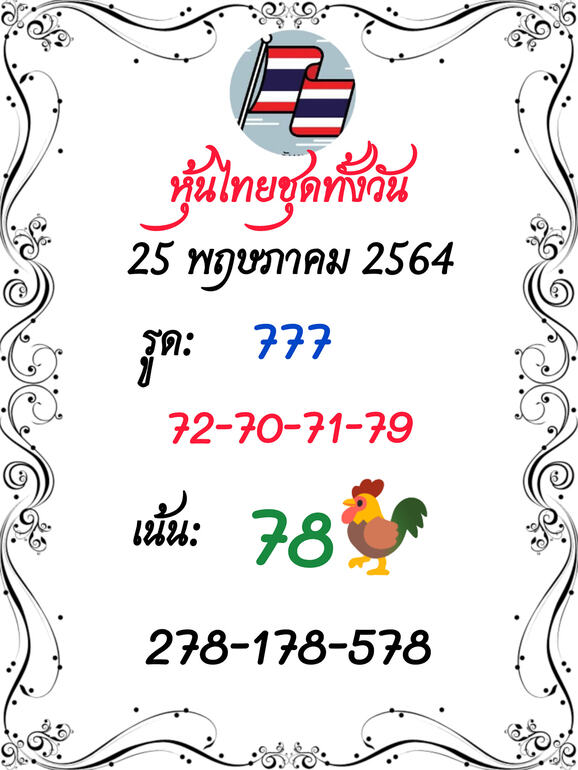 หวยหุ้น 25/5/64 ชุดที่ 1