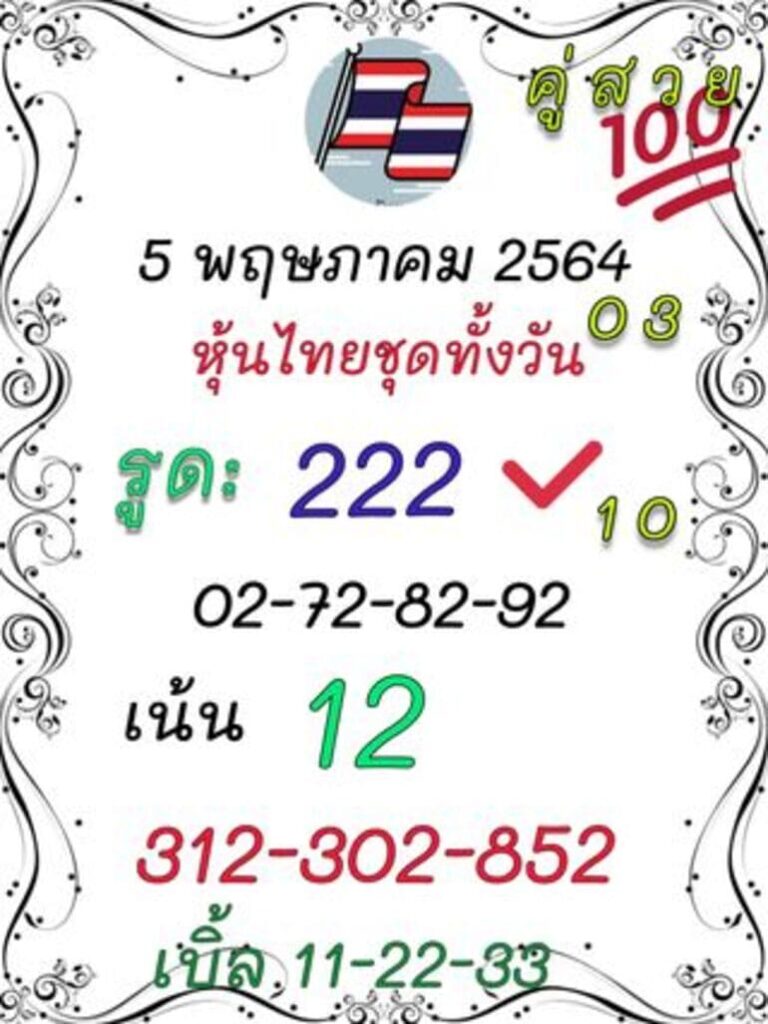 หวยหุ้น 5/5/64 ชุดที่ 2