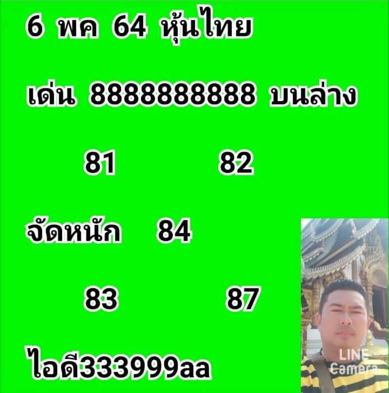 หวยหุ้น 6/5/64 ชุดที่ 6